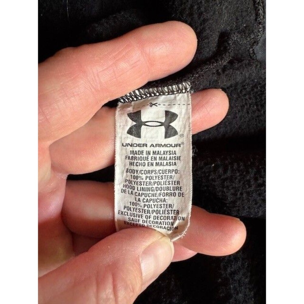 Under Armour Storm Hoodie Womens MED Black Pink Camo Logo Semi Fitted‎ ColdGear - Picture 8 of 9